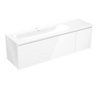 Mexen Orio meuble de salle de bain 160 cm avec lavabo Vela gauche, 1S, 1D, blanc brillant - 91A13-16047-3-BBFF00-W23L00 85841 5905315774514