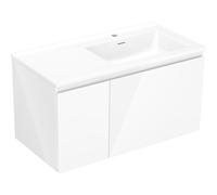 Mexen Orio meuble de salle de bain 90 cm avec lavabo Otis à droite, 1T, 1P, blanc brillant - 91A13-09047-3-BBFF00-W18P00 85767 5905315773616