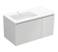 Mexen Orio meuble de salle de bain 90 cm avec lavabo Otis gauche, 1T, 1P, gris mat/blanc mat - 91A13-09047-3-BBFF62-W18L01 85745 5905315773395