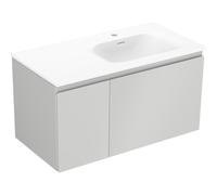 Mexen Orio meuble de salle de bain 90 cm avec lavabo Vela droit, 1S, 1D, gris mat/blanc mat - 91A13-09047-3-BBFF62-W23P01 85849 5905315774590