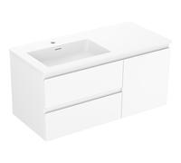 Mexen Orio meuble de salle de bains 100 cm avec lavabo Otis gauche, 2T, 1P, blanc mat - 91A13-10047-3-BBFFF01-W18L01 85910 5905315775368