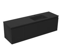 Mexen Orio meuble de salle de bains 160 cm avec lavabo Otis droit, 1T, 1P, noir mat - 91A13-16047-3-BBFF71-W18P71 85790 5905315773845