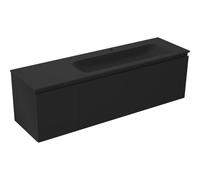 Mexen Orio meuble de salle de bains 160 cm avec lavabo Vela à droite, 1T, 1P, noir mat - 91A13-16047-3-BBFF71-W23P71 85870 5905315774804