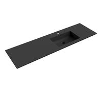 Mexen Otis lavabo encastré à droite 161 x 46,5 cm, noir mat - 25181671P 54548 5905315948359