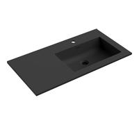 Mexen Otis lavabo encastré à droite 91 x 46,5 cm, noir mat - 25189071P 54533 5905315948205