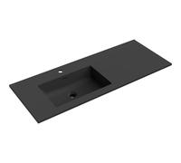Mexen Otis lavabo encastré à gauche 121 x 46,5 cm, noir mat - 25181271L 54539 5905315948267