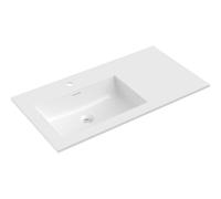 Mexen Otis lavabo encastré à gauche 91 x 46,5 cm, blanc brillant - 25189000L 54437 5905315947734