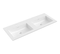 Mexen Otis lavabo encastré double 121 x 46,5 cm, blanc brillant - 25181200D 54443 5905315947796