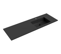 Mexen Otis lavabo encastré sur plan à droite 141 x 46,5 cm, noir mat - 25181471P 54544 5905315948311