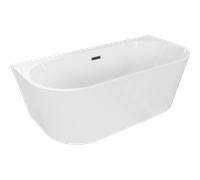 Mexen Oval+ baignoire autoportante adossée 170 x 80 cm, blanche, trop-plein noir - 52681708000-70 53162 5905315399526