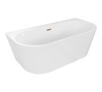 Mexen Oval+ baignoire autoportante murale 170 x 80 cm, blanc, trop-plein or rose - 52681708000-60 53159 5905315399496
