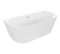 Mexen Oval baignoire autoportante murale 140 x 75 cm, blanche, trop-plein chromé - 52671407500-01 46052 5905315381316