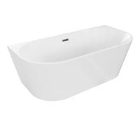 Mexen Oval baignoire autoportante murale 150 x 75 cm, blanche, trop-plein gun metal - 52671507500-95 46106 5905315381590