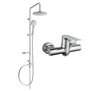 Mexen Carl ensemble de douche apparent avec douche de tête et mitigeur de douche Pecos, chrome - 72740240-00 6090 5907709181731