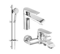 Pecos DQ40 Mélangeur lavabo et baignoire avec accessoires, chrome (72703DQ40-00)