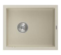 Mexen Pedro évier en granit 1 bac 560 x 460 mm, beige, siphon chromé - 6508561000-69 3998 5907709194250