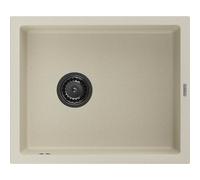 Mexen Pedro évier en granit 1 bac 560 x 460 mm, beige, siphon noir - 6508561000-69-B 16328 5905315013033