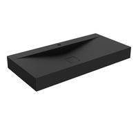 Mexen Poli lavabo à poser en conglomérat 1/O 100 x 48 cm, noir - 23021071 20919 5907709158856