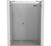 Mexen Lunar porte de douche pivotante droite 120 cm, transparent, cuivre brossé - 834S-120-050-65-00-P 70026 5905315521590