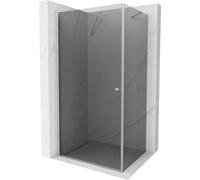 Mexen Pretoria cabine de douche avec porte battante 90 x 110 cm, Noir graphite, Chrome - 852-090-110-01-40