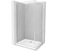 Mexen Pretoria cabine de douche pivotante 70 x 100 cm, transparent, chrome + receveur Flat - 852-070-100-01-00-4010 4646 5907709175679