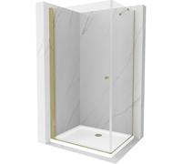 Mexen Pretoria cabine de douche battante 70 x 100 cm, transparent, or + bac plat - 852-070-100-50-00-4010 4662 5907709175792