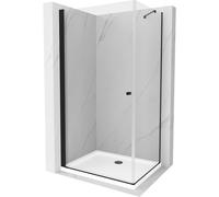 Mexen Pretoria cabine de douche pivotante 70 x 120 cm, transparente, noire + receveur plat - 852-070-120-70-00-4010B 15521 5905315578341