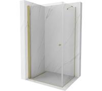 Mexen Pretoria cabine de douche pivotante 80 x 90 cm, transparent, or - 852-080-090-50-00 3498 5907709131033