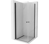 Mexen Pretoria Duo cabine de douche à charnières 70 x 70 cm, transparent, noir - 852-070-070-70-00-02 13285 5907709165113