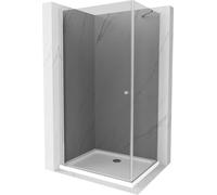Mexen Pretoria cabine de douche pivotante 70 x 100 cm, graphite, chrome + receveur Plat - 852-070-100-01-40-4010 15567 5905315578808