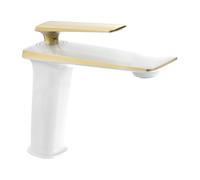 Mexen Purus robinet de lavabo, blanc/doré - 745800-25 4095 5907709174214