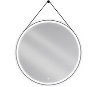 Mexen Reni miroir de salle de bain éclairé, rond 100 cm, LED 6000K, anti-buée, cadre noir - 9812-100-100-611-70 21833 5905315052933