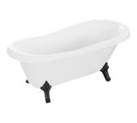 Mexen Retro baignoire autoportante 150 x 73 cm, blanche, pieds noirs - 53251507300-70 2432 5907709106406