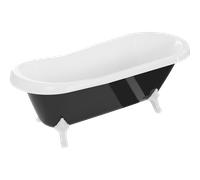 Mexen Retro baignoire autoportante 170 x 75 cm, blanche/noire, pieds blancs - 53251707575-20 2453 5907709106543