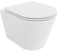 Mexen Rico Cuvette de WC sans rebord avec plaque mince à chute lente, duroplast, blanc - 30720300