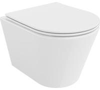 Mexen Rico Cuvette de WC sans rebord avec plaque mince à chute lente, duroplast, blanc - 30720400