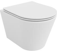 Mexen Rico Cuvette de WC sans rebord avec plaque mince à chute lente, duroplast, blanc mat - 30724001