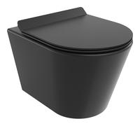 Mexen Rico cuvette wc sans rebord avec abattant à descente lente slim, duroplast, noir mat - 30720185 4366 5907709128972