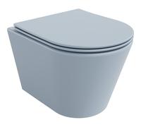 Mexen Rico cuvette WC sans bride avec abattant à descente lente slim, duroplast, gris-bleu mat - 30724069 16045 5907709157576