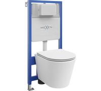 Mexen ensemble encastré WC châssis Fenix Slim avec cuvette WC Rico et siège à descente progressive, blanc mat - 61030724001 12987 5907709163423