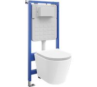 Mexen Rico ensemble encastré WC châssis pneumatique Tex Air Slim avec cuvette WC et abattant à descente lente, blanc 101306 5907931046419