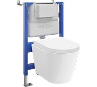 Mexen Rico ensemble encastré WC châssis pneumatique Tex Air XS-F avec cuvette WC et abattant à descente ralentie, blanc 101294 5907931046297