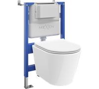 Mexen Rico ensemble encastré WC châssis pneumatique Tex Air XS-F avec cuvette WC et abattant à fermeture lente, blanc 101310 5907931046457