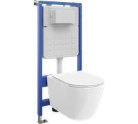 Mexen Rico ensemble encastré WC châssis Tex Slim avec cuvette WC 2.0 Tornado et abattant à descente progressive, blanc 101273 5907931045283