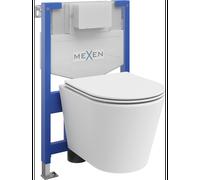 Mexen Rico ensemble WC encastré châssis Fenix XS-F avec cuvette WC et abattant à descente progressive, blanc mat 13112 5907709163881
