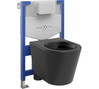 Mexen Rico Fenix XS-F Ensemble WC encastré avec cuvette WC Noir mat