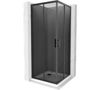 Mexen Rio cabine de douche carrée 70 x 70 cm, graphite, noir + bac Flat, blanc - 860-070-070-70-40-4010B 14588 5907709148338