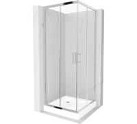 Mexen Rio cabine de douche carrée 70 x 70 cm, transparent, chromé + receveur Rio, blanc - 860-070-070-01-00-4510 13403 5907709166219