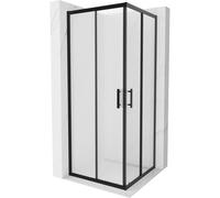 Mexen Rio cabine de douche carrée 80 x 80 cm, givrée, noire - 860-080-080-70-30 14394 5907709147270