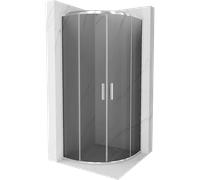 Mexen Rio cabine de douche semi-circulaire 80 x 80 cm, graphite, chrome - 863-080-080-01-40 3623 5903163382844